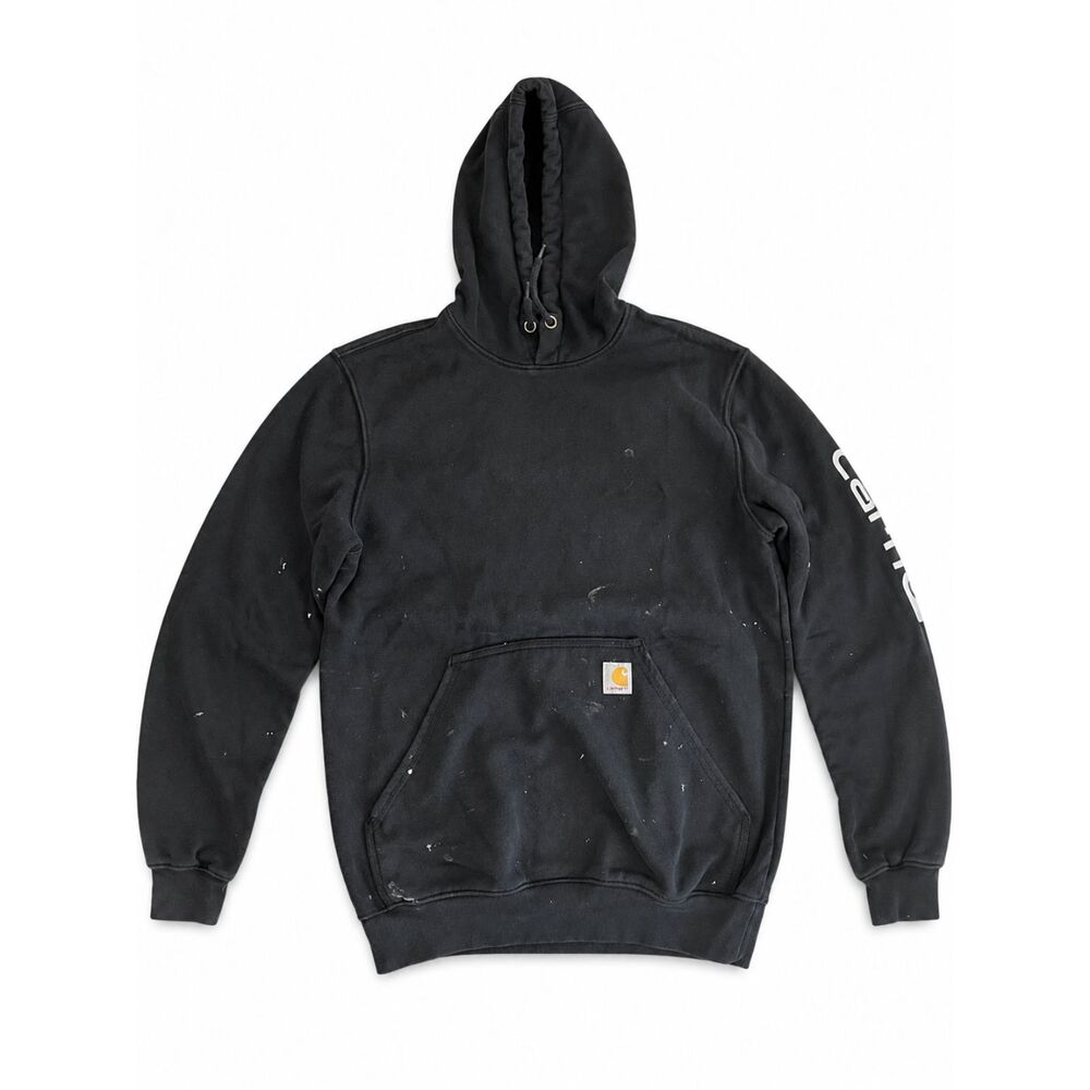 Carhartt Black Loose Fit Logo Sleeve Hoodie – Men’s Small
